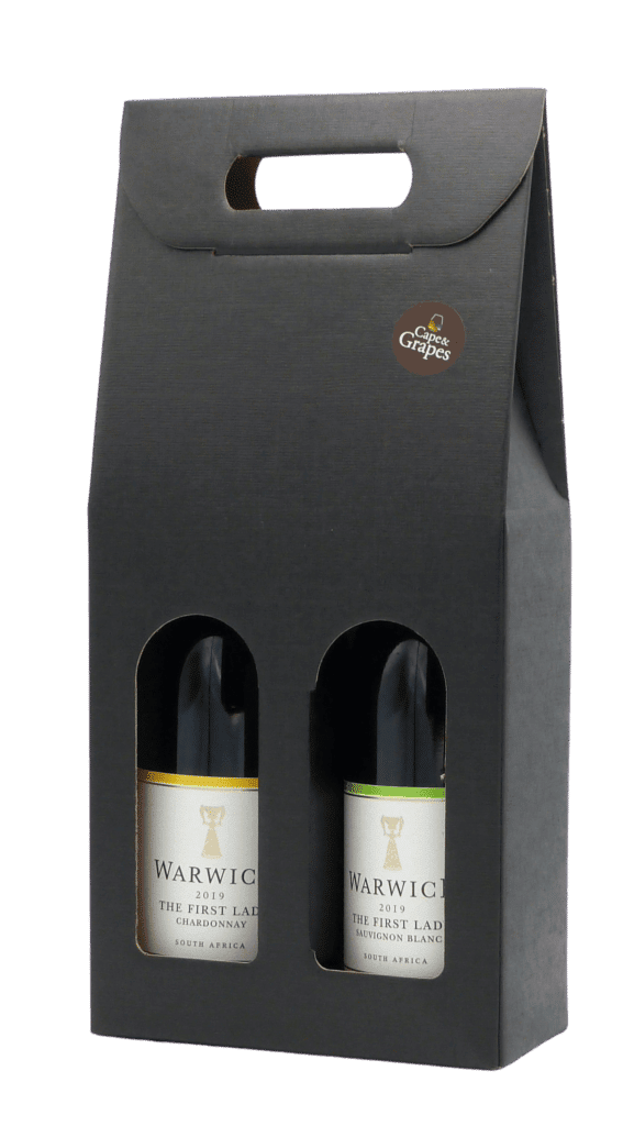 Geschenkdoos voor 2 flessen wijn Cape & Grapes