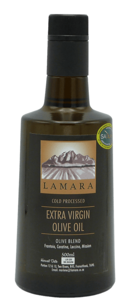 Capeandgrapes Zuid-Afrikaanse wijnen Lamara Extra Virgin Olive Oil 500ml