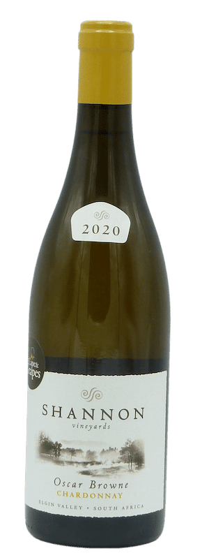 Shannon Vineyards Oscar Browne Chardonnay 2020 cape and grapes