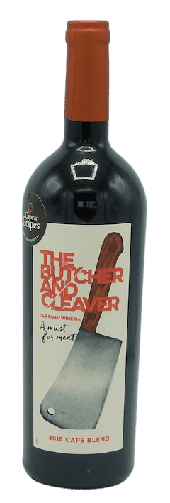 Old Road Wine Co. The Butcher and Cleaver 2018 cape and grapes