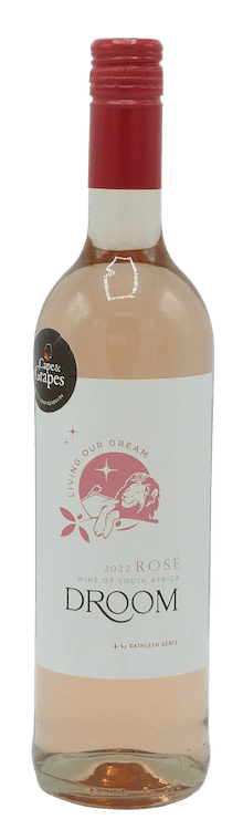 Droom Rosé 2022 by Kathleen Aerts cape and grapes