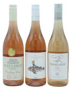 Genieten van een glas rosé cape and grapes