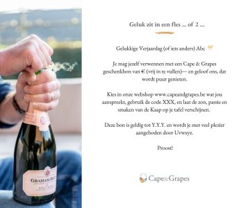 Geschenkbon ter waarde van 25€ Capeandgrapes